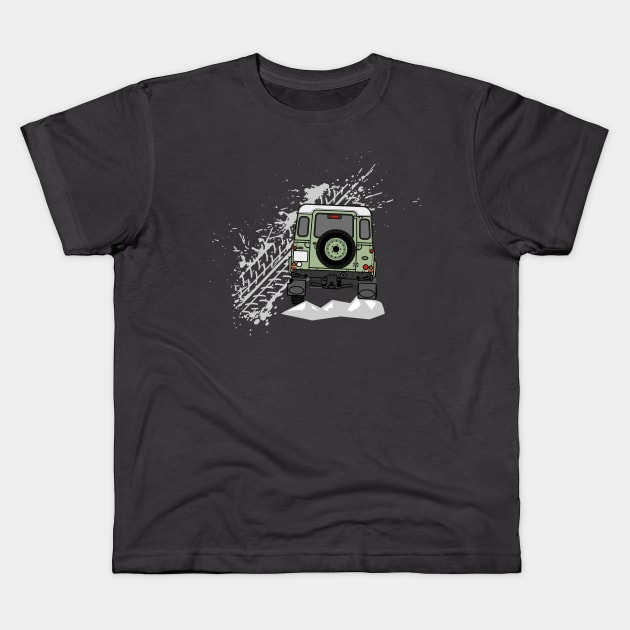 Defender rear Kids T-Shirt by Lafta Design